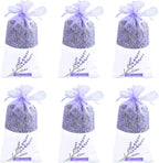TooGet Lavender Sachet Bags, Natural Ultra Blue Lavender Buds for Home Fragrance, Room Decorations and Fresh Flowers Scent Sachets - Pack of 6