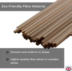 Ziffs Home® 120pcs Natural Fibre Reed Diffuser Sticks - 20cm/7.87in x 4mm/0.16in - Thick Diffuser Reeds Sticks - Diffuser Sticks for Diffuser Oils Fragrance Refill - Fibre Reeds for Diffusers