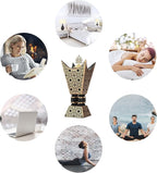 Bakhoor Incense Burner, Oud Frankincense Resin Burner 8.85Inches Tall,Charcoal Incense Burner - for Yoga, Spa Aromatherapy, Office & Home Decor (Trophy Shape) (Black)