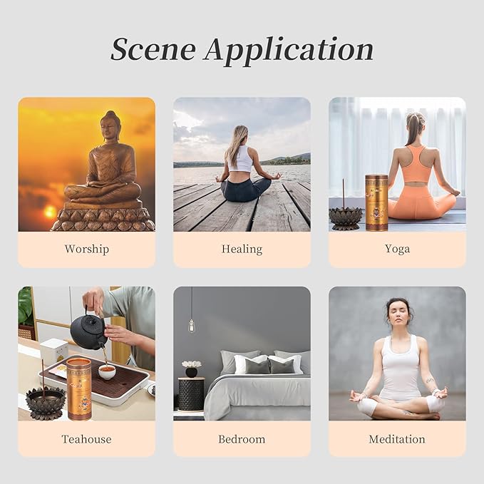 Tibetan Incense Sticks - Tibet Natural Meditation Healing Incense (160 Sticks) 300-year-old Buddhist Incense Secret Recipe - Blessed by Monk Used for Prayer Ceremony,Attracts Wealth