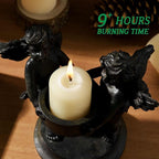 White Beeswax Votive Candles, Natural Beeswax Pillar Candle Votives 6 Packs 1.37"x1.85", Non-Toxic and Smokeless, 9 Hour Burn Time for Weddings, Christmas, Advent, Spa Relax, Prayers