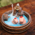 Capybara Backflow Incense Holder - Cute Unique Design Backflow Burner with Waterfall Effect for Relaxation and Aromatherapy, Ideal for Living Room, Yoga Studio, and Creative Spaces
