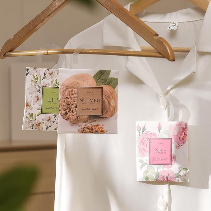 12 Packs Lemon Scented Sachets – Long-Lasting Air Freshener & Closet Deodorizer for Drawers, Closets, Cars & Wardrobes