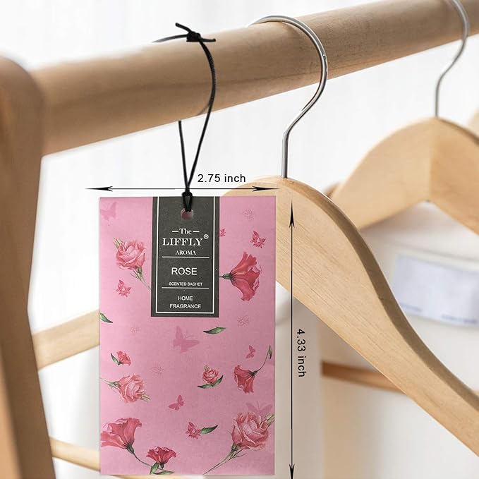 14 Packs Rose Scented Sachets for Drawers and Closets