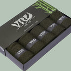 VRD Men’s Dress Socks, Bamboo 5-Pack Mens Socks, Mid Calf Length, Crew Socks Gift for Men Shoe Size 8-13