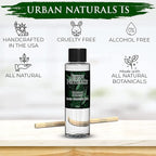 Urban Naturals Balsam Forest Oil Reed Diffuser Refill + Free Set of Reed Sticks - Fragrance Notes of Pine Fir Needles, Evergreen, Woodsy Cedar and Sandalwood – Vegan, 4 oz Made in The USA