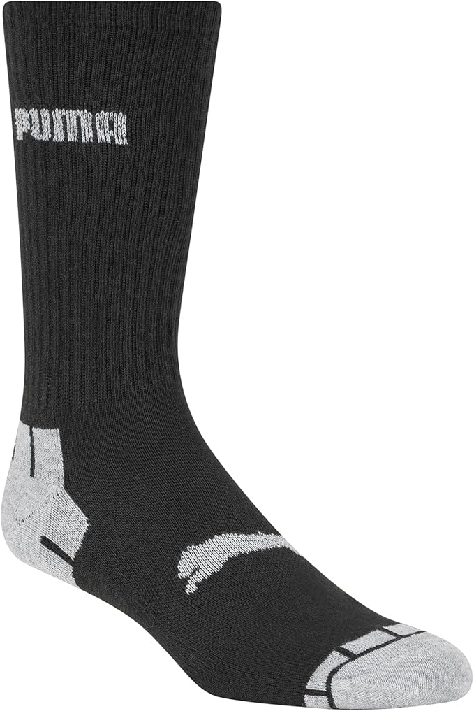 PUMA mens 6 Pack Crew Socks
