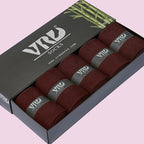 VRD Men’s Dress Socks, Bamboo 5-Pack Mens Socks, Mid Calf Length, Crew Socks Gift for Men Shoe Size 8-13