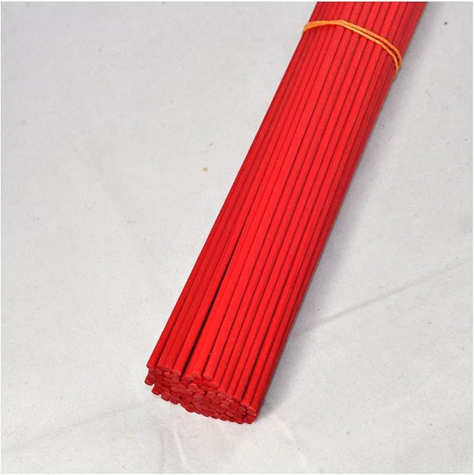100 Pieces Fiber Reed Diffuser Replacement Refill Sticks (12" x 3mm, Red)