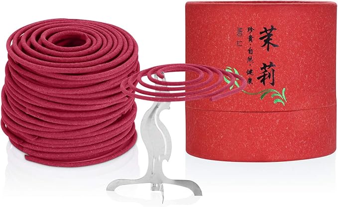 Spiral Incense Jasmine,24pcs 2HR Coils for Burner Incense