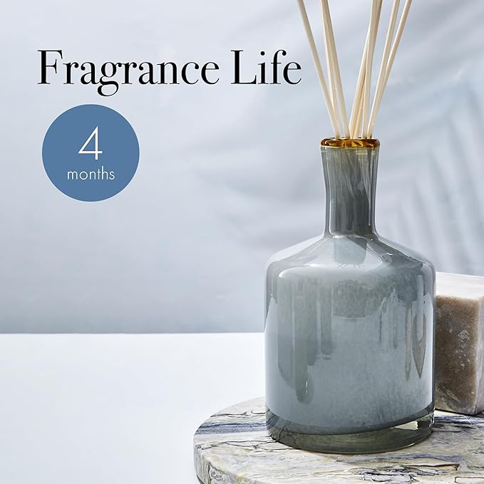 LAFCO New York Reed Diffuser Refill, Sea & Dune - 8.4 oz - Up to 4-Month Fragrance Life - Includes Natural Wood Reeds - Free of Dyes & Propellants - Made in The USA