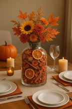 Fall Potpourri - Dried Orange Slices & Cinnamon Sticks, Orange Scented Potpourri Dried Flowers, Decorative Bowl Vase Filler, Home Fragrance, Bathroom Decor