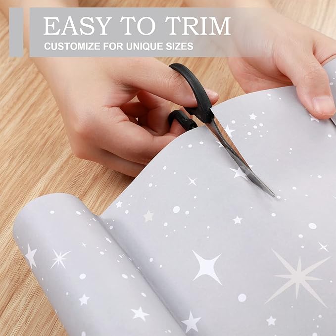 Eersida 20 Sheets 14 x 19.5 Inch Scented Drawer Liners for Dresser Non Adhesive Fragrant Drawer Liners Paper for Bedroom Kitchen Cabinet Home Shelf Closet(Star)