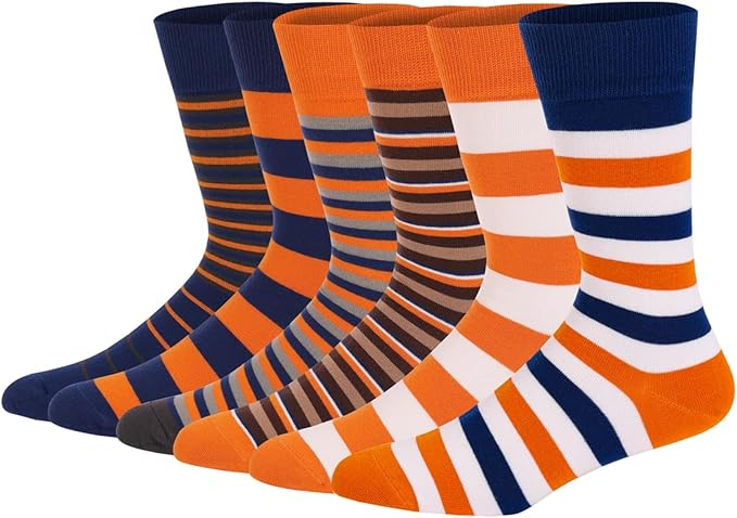 HHX YONLEE Dress Socks 5/6/10 Pairs Crew Argyle Colorful Cotton Novelty Casual Happy Fun