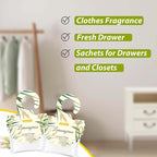 15 Packs Lemongrass Scented Sachets Bag for Drawers and Closets, Air Freshener for Home Fragrance Sachet, Long-Lasting Hanging Closet Deodorizer Smell Goods for House