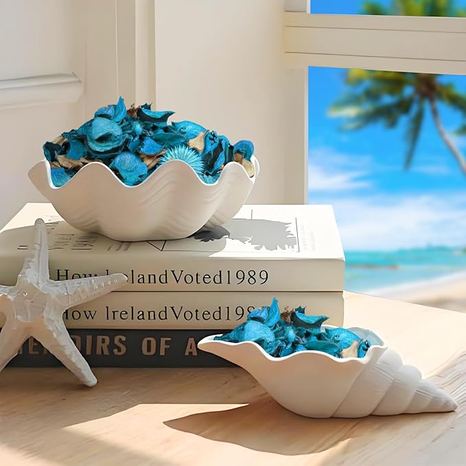 STRN Natural Dried Flower Ocean Sachets (2-Pack), Potpourri Vase Filler Long-Lasting Fragrance Potpourri Bags for Closet, Drawer, Car & Home, Reusable Scented Sachet Gift Set