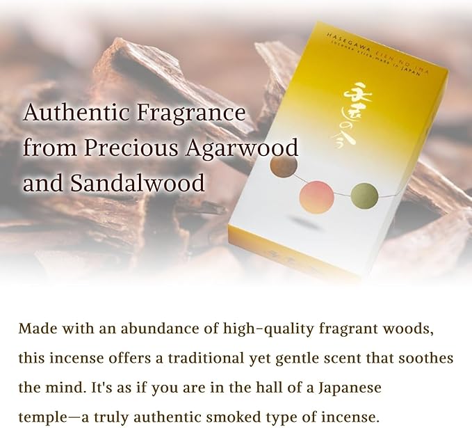 Hasegawa Original Japanese Low Smoke Incense | 3-Variety Pack | Blends of Agarwood, Sandalwood, Rose, and Sakura (Cherry Blossom) Scents (2 Agarwood & Sandalwood + Sakura)