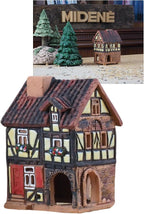 Ceramic Houses Collection - Collectible Miniature of Historic House in Lauterbach Germany - Cone Incense Holder Room Decor - Ceramic Incense Burner S19-2