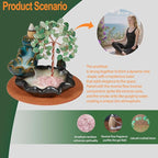 Backflow Incense Burner, Waterfall Incense Holder, Gemstone Money Tree Home Decoration, Office Desk Accessories for Women, House Warming Gifts New Home Fathers Day Dad Gifts