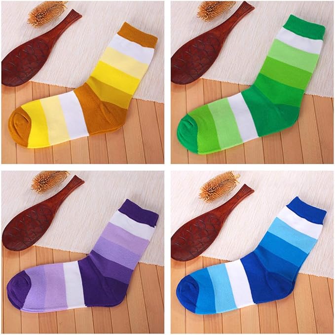DRASEX Men's Dress Socks Funky Colorful Pattern Cotton Novelty Casual Crew Socks