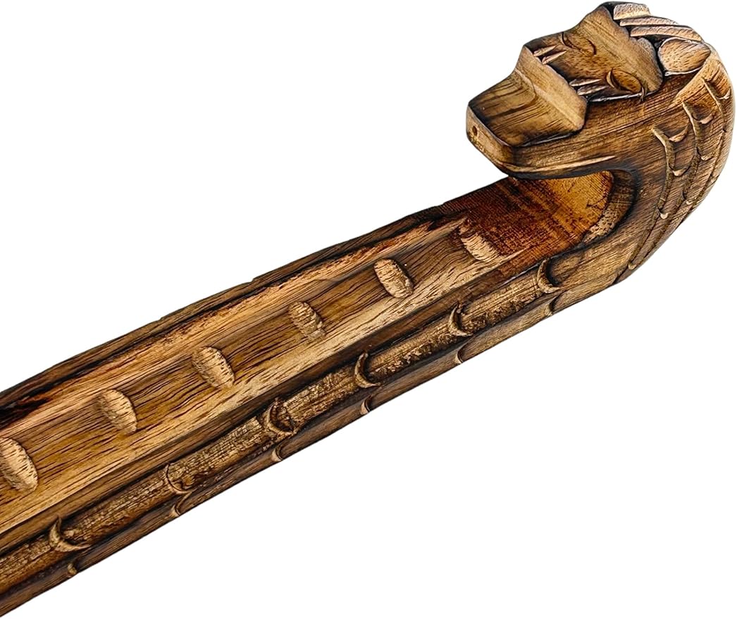 S.B Arts Dragon Incense Holder, Wooden Incense Ash Catcher, Incense Burner, Incense Stick Holder Backflow, Home Decor Accessories, Yoga Meditation Incense Stand - 12 X 2.0 X 2.5