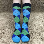 DRASEX Men's Dress Socks Funky Colorful Pattern Cotton Novelty Casual Crew Socks
