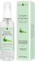 Eucalyptus & Wild Mint Room and Linen Spray, Natural Aromatic Mist Made with Pure Eucalyptus & Wild Mint Essential Oils, Refreshing Air Freshener Odor Eliminator Positive Essence