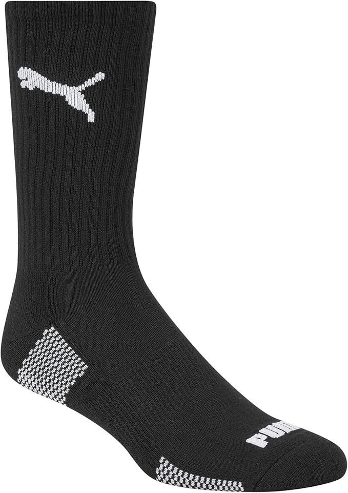 PUMA mens 6 Pack Crew Socks