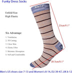 DRASEX Men's Dress Socks Funky Colorful Pattern Cotton Novelty Casual Crew Socks