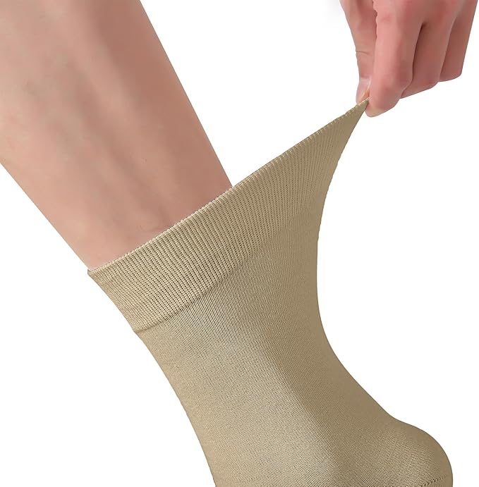 WANDER Men's Dress Socks Cotton Thin Classic Lightweight Socks 6/8 Pairs Solid & Patterned Soft Breathable Socks