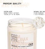 Scented Soy Wax Candle for Home with Hints of Nag Champa, Sandalwood, and Essential Oils, Soy Candles Non Toxic, Aromatherapy Candles, 16oz, 60 Hours Burn Time, Calm Scent