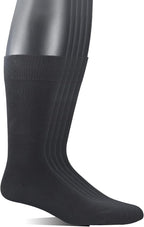 Yomandamor 5 Pairs Men's Bamboo Rayon Mid-Calf Dress Socks with Arch Support & Stretch Cuff,10-13