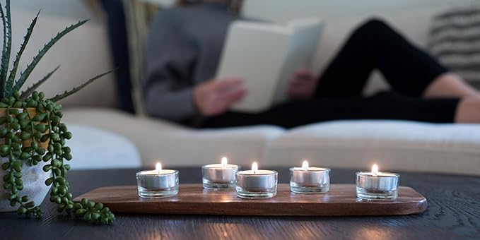 GoodLight Unscented Vegan and Paraffin-Free Tea Light Candles (100 Candles)