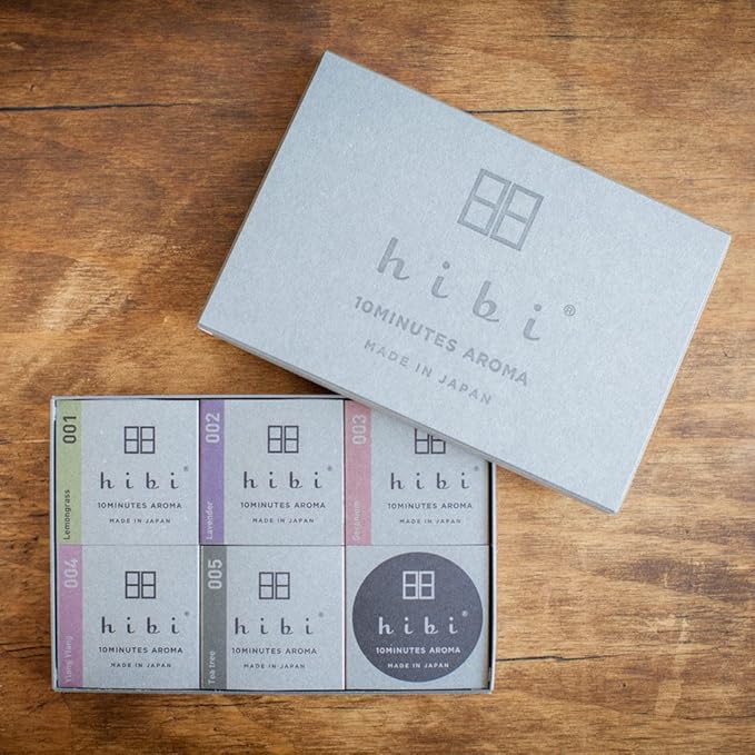 Hibi Gift Box 5 Assorted Fragrances (Lemongrass, Lavender, Ylang Ylan, Tea Tree, Geranium)