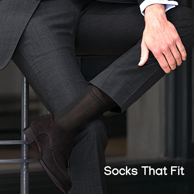 Men's Socks, Ultra Thin Breathable Cotton Mens Dress Socks (5 pack), Super Soft and Lightweight Sock for Men