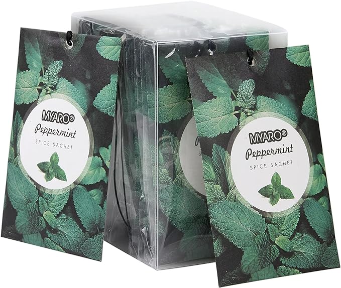 MYARO 12 Packs Peppermint Potpourri Bags Sachets for Drawer and Closet, Long-Lasting Drawer fresheners Closet sachets Home Fragrance