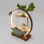 Backflow Incense Holder with Water Fountains and LED Light, Rockery, Horse and Plants Perfect for Relaxing or Home Decor (Horse witn Rockery)