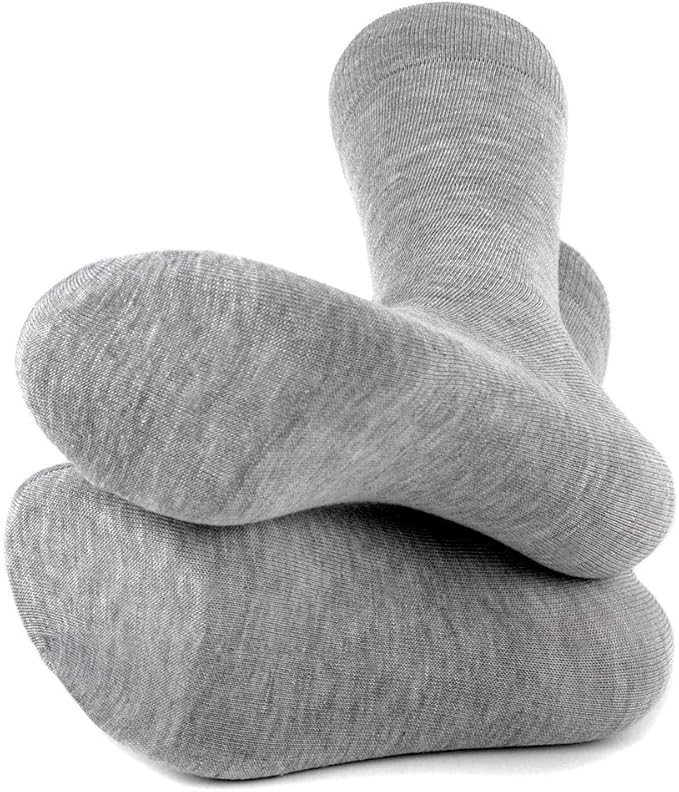 Feraricci Solid Color Casual Dress Socks for Men - Colorful & Comfortable Crew Socks