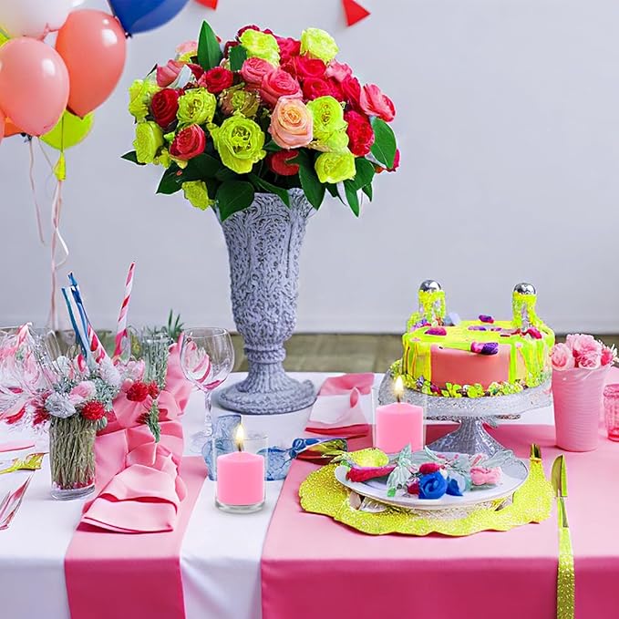 Pink Votive Candles, 9 Packs Unscented Small Votives for Valentine's Day Dinner Table Wedding, Holiday Party, Home (8 Hour), 1.5"" D x 1.25"" H