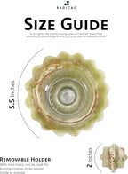 Radicaln Marble Incense Holder 5.5" Inches Green Handmade Palo Santo Stick for Home Décor, Modern Incense Holder for Sticks, Citronella incenses Stick for Room & Office Aromatherapy