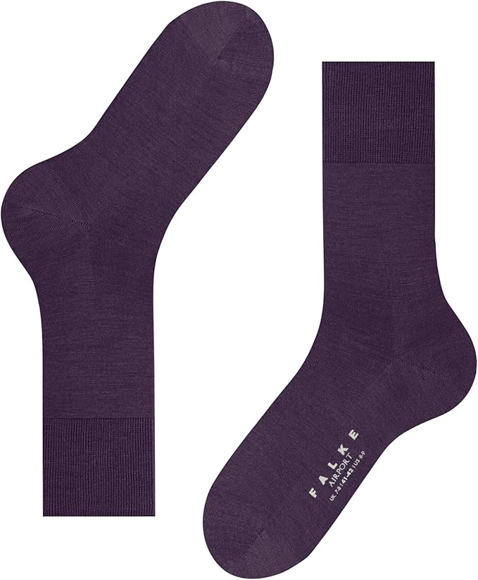 FALKE Men's Airport Dress Socks, Premium Merino Wool Cotton Blend, Sustainable Luxury, Eco-Friendly Business Casual, 1 Pair