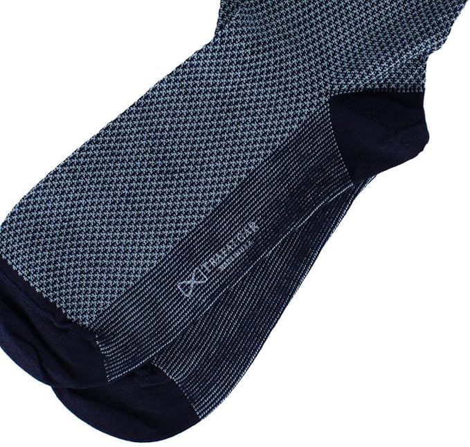 Trafalgar Men's Clayton Birdseye Over The Calf Mercerized Cotton Socks (1Pair)