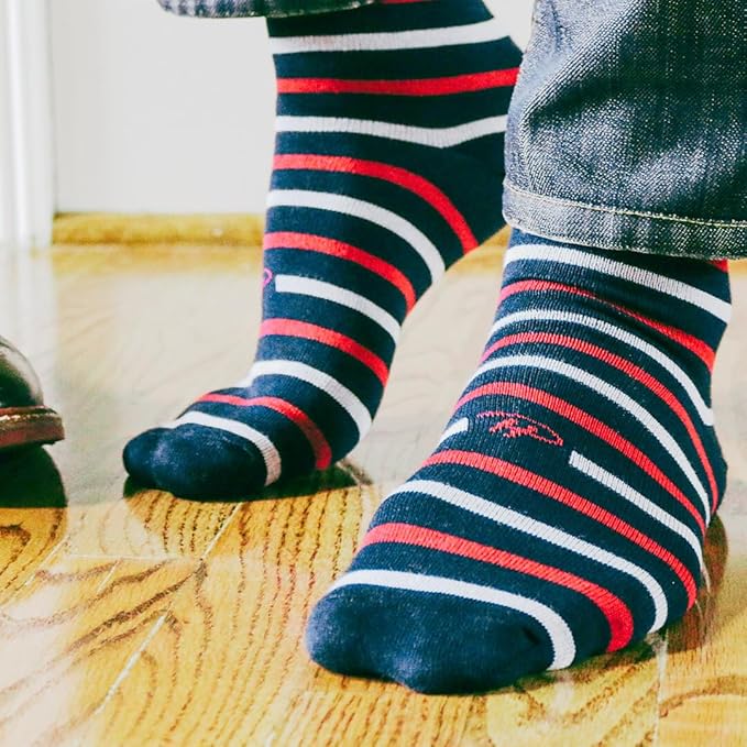 Pierre Henry Over the Calf Socks for Men (3 pairs) | Cotton Over the Calf Dress Socks | Long Socks Designed to Stay up 12+ hr