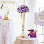 NUPTIO Artificial Flower Centrepieces for Tables - 6 Pcs Lilac Fake Flowers Roses Balls 9.5in Diameter - Silk Faux Rose Arrangement for Wedding Party Centerpiece Table Decor