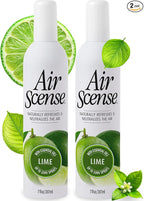 Air Scense Air Freshener Deodorizer Room Spray for Bathroom & Home, Essential Oils, Natural Lime- 7 fl oz (2-Pack)