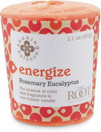 Root Candles Seeking Balance Spa Candle Aromatherapy Candles, Votives, Energize: Rosemary Eucalyptus, 18-Count