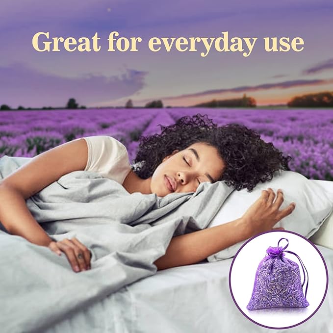 Sukh 3oz Lavender Dried Lavender - Lavender Buds Sachets for Drawers and Closets Lavender Flowers Sachet Bags Fresh Scents Lavender Sachet Bags Dried Flowers for Patry Birthday Bridal Shower Bulk