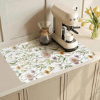 Tatyanna Drawer and Shelf Liner for Kitchen Cabinets Non Adhesive Drawer Liners Floral Cabinet Liner Strong Grip Non Slip Shelf Liners Waterproof Kitchen Cupboard Liner Easy to Clean 12IN x 10FT