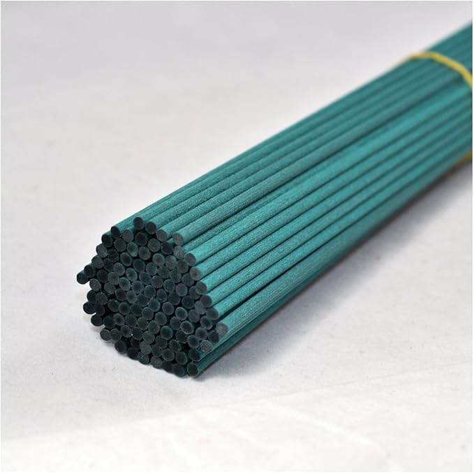 50 Pieces Fiber Reed Diffuser Replacement Refill Sticks for Aroma Fragrance (Green, 10" x3mm)