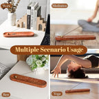 Koville Red Travertine Incense Holder, Incense Holder for Sticks, Natural Stone Incense Burner Ash Catcher for Meditation Yoga SPA, Balsam Fir/Palo Santo/Sage/Cone, Home Table Decor